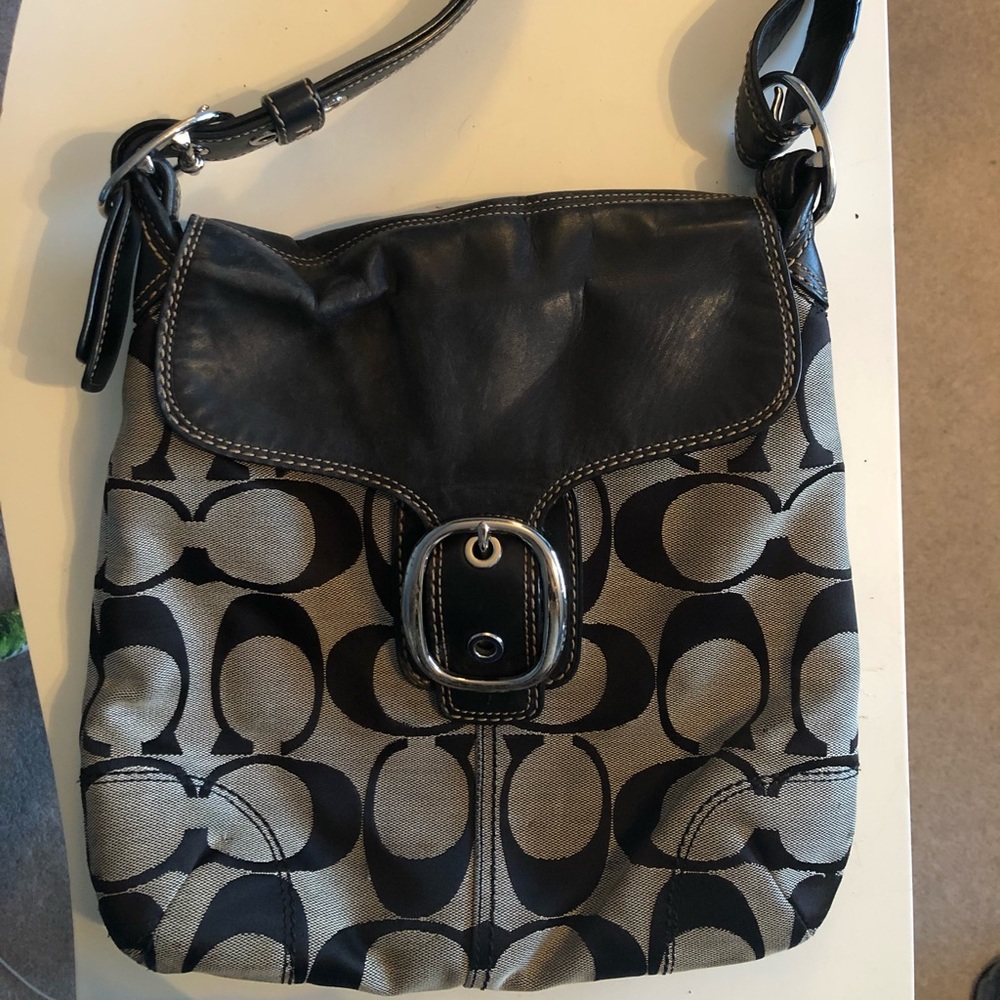 Coach bag black and grey